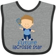 thumbnail image 3 of Inktastic Future Lacrosse Star Boy Boys Baby Bib, 3 of 4