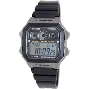 Casio Men's Classic Digital Watch with Black Resin Band