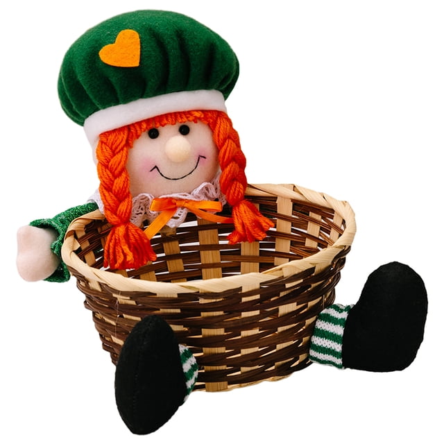 Festival Candy Basket St Patrick's Day Gift Treats Basket Candy Sweet Contenedor