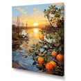 thumbnail image 2 of Designart "Sienna Sunset Serene Lake In Orange II" Food & Beverage Canvas Wall Art - Traditional Orange Fruits Bedroom Canvas Wall Art, 2 of 6
