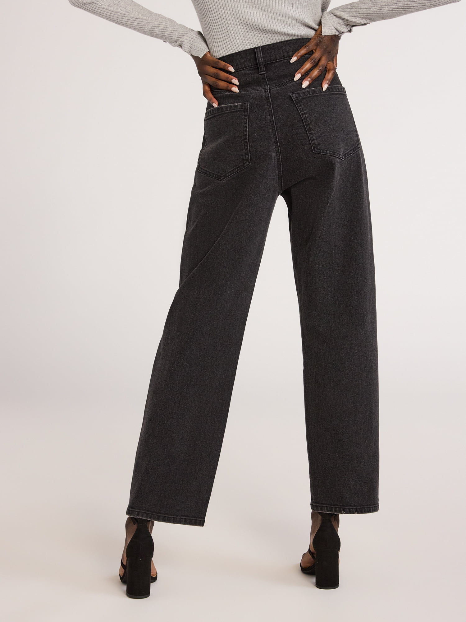 Scoop Women's Mid Rise Barrel Leg Jeans, Sizes 0-18