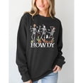 thumbnail image 2 of Women Howdy Western Cowboy Skeleton Sweatshirt, Retro Halloween Oversized Crewneck Pullover, 2 of 7