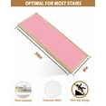 thumbnail image 5 of Pink Stair Treads for Wooden Steps Indoor Runner Rug Carpet, Pure Pink 15 Pieces Peel and Stick Staircase Step Treads Covers Washable Throw Door Mats, 30"x8", 5 of 5