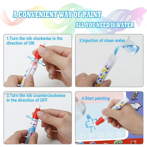 Pluma de acuarela para pintura de ninos pluma de almacenamiento de agua para pintura al agua especial con pincel pluma de inyeccion de agua Levamdar WMZL 1340 Walmart en linea