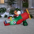 thumbnail image 2 of 4.5 ft. L Christmas Yard Inflatables Peanuts Snoopy In Airplane Scene, 2 of 2