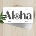 thumbnail image 2 of License Plate, Aloha with Flower Design Decorative Front,Personalized Stainless Steel License Plate Cover For Men Women,12.2" X 6.2", 2 of 6