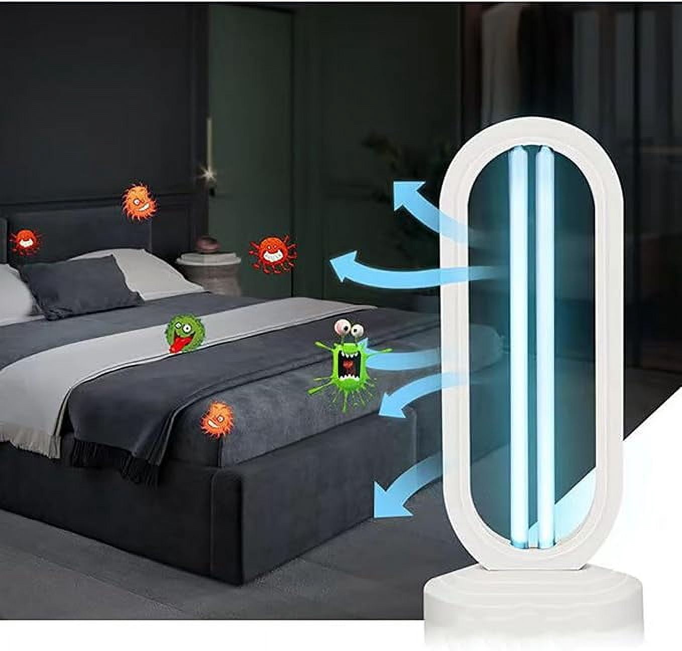 Lumivyx Haloclean UV-Multi-Function Haloclean, Cleans The Bedbugs and Provides Lighting, Spaces up to 430 Square, for Home School ，With Button, Prevents Remote Loss And Uselessness (White,1PCS)
