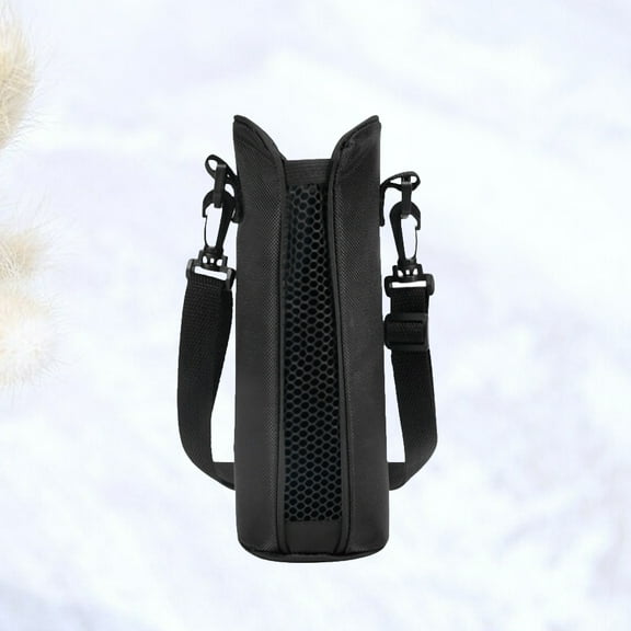 Raindrops 1Set Tumbler Carrier Bag in Black Grey with Thermal Insulation and Protective Design for Travel