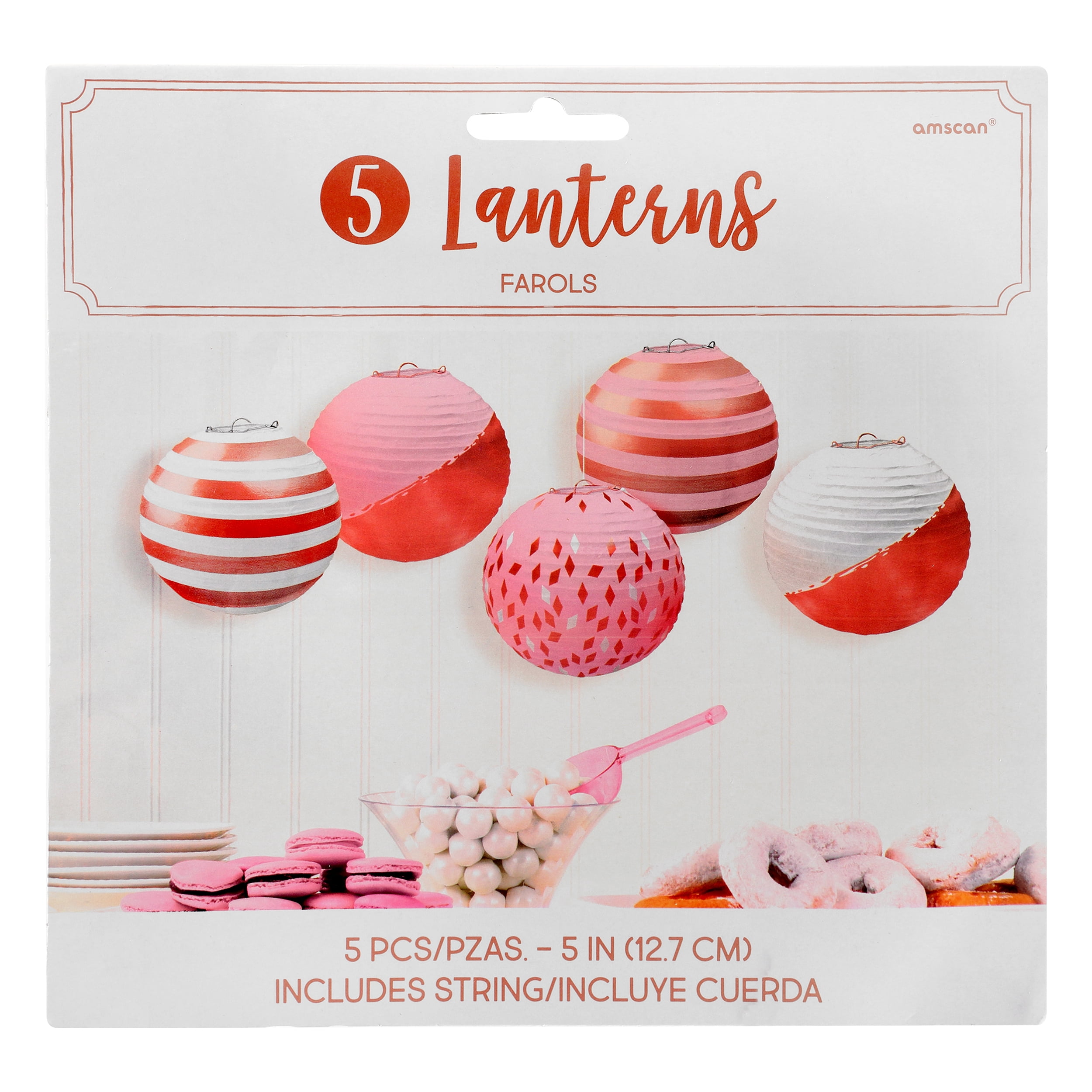 Rose gold paper deals lanterns