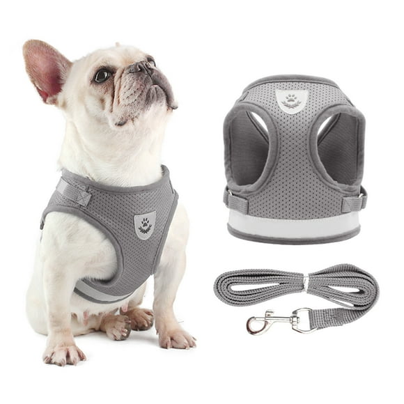 Dog Harness and Leash Set Reflective Adjustable Mesh Vest for Small Dogs Puppy Cats
