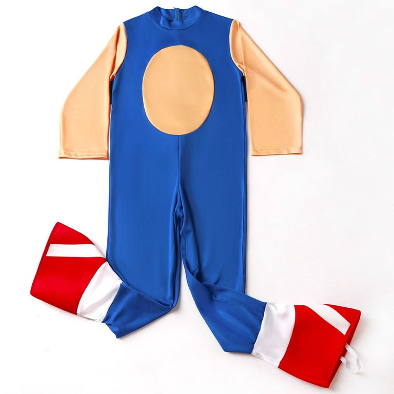 Halloween Hedgehog Sonic Cosplay Jumpsuit Costume Party Kids Fancy Dress  Suit