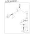 thumbnail image 6 of Kingston Brass KS4700PL Metropolitan Deck Mount Pot Filler Faucet, Matte Black, 6 of 7