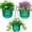 Green, variant on 3 Pack Self-Watering Hanging Plant Pots, Plastic Planters with Drainage Holes, 2 x 6.5in & 1 x 4.5in, with 3 Hooks for Indoor & Outdoor Plants