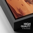 thumbnail image 4 of PixonSign Framed Canvas Print Wall Art Texas Country Saguaro Cactus Desert Nature Wilderness Illustrations Decorative Bohemian Rustic Mid-Century Modern Desert Landscape - 24"x36" Black, 4 of 5
