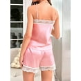 thumbnail image 5 of GXFC Women’s Pajama Set Clothes Lady V Neck Camisole Tops+Lace Trim Shorts 2Pcs Loungewear Sleepwear Clothing for Women, 5 of 5