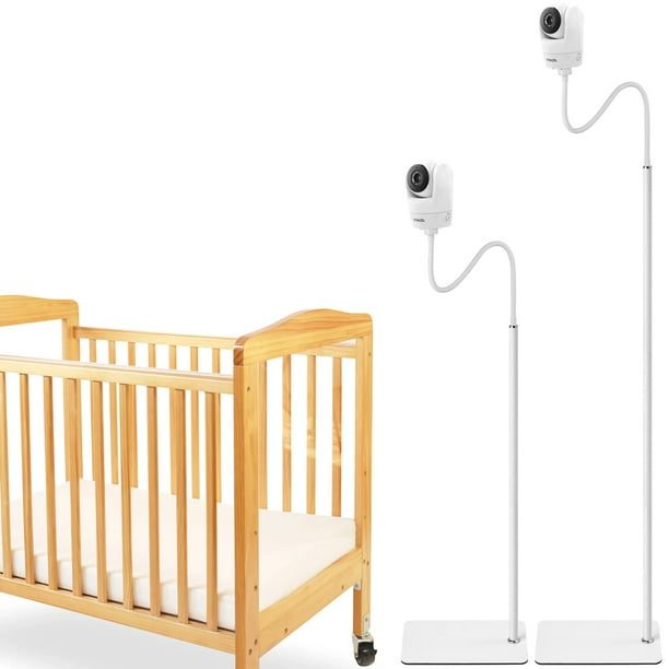 iTODOS Soporte de piso para monitor de bebé compatible con monitor de bebé Vtech VM901/VM919/VM819/VM924/VM776/VM818, mantiene al bebé alejado del tacto, materiales metálicos fuertes y pesados, más se