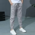 thumbnail image 6 of HaiMao 2PC Boys Joggers Pants Elastic Waist Cargo Pants Casual Bottoms Kids Jogging Trousers Gray 12 Years, 6 of 6