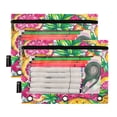 thumbnail image 2 of Wobogo A Vibrant Summer Pattern with Colorful Fruits Pencil Pouch with 3 Ring Binder Holes Set of 2 for Learning Tools, 2 of 6