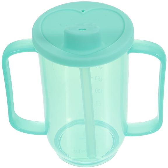 LEORX Disabled Patient Water Cup Spill Proof with Convenient Carry Light Green