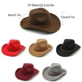 thumbnail image 5 of Linyer Cowboy Hats Special Design Comfortable Male Caps Braided Straps Simple Style Lightness Cap Outdoor Birthday Gifts Wine red M（56-58cm）, 5 of 7