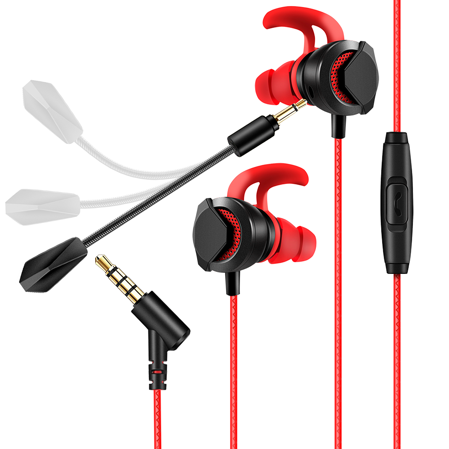 AGPtek Headphones With Dual Mic 3 5MM Wired Earbuds In Ear Gaming 