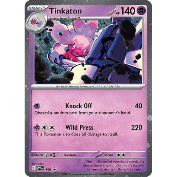 Pokemon Scarlet & Violet  Tinkaton Promo Single Card