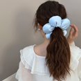 thumbnail image 4 of FENOHREFE 3D Flower Hair Scrunchies Thick Updo Oversized Hair Scrunchy Elegant Hair Rope Scrunchies Women Ponytail Holder, 4 of 8