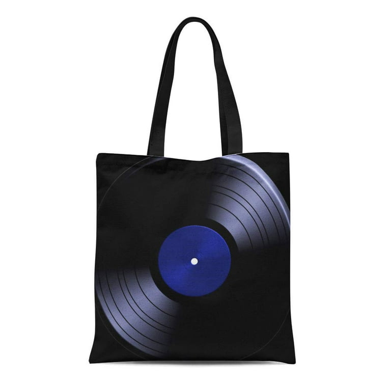 Ashleigh Canvas Tote Bag Home Retro Vinyl Record Album Plush Custom Personalized Customized Reusable Handbag Shoulder Grocery Shopping Bags, Adult