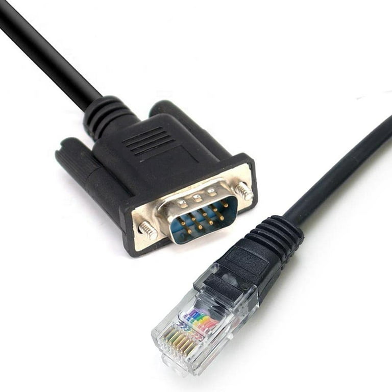 DB 9Pin RS232 Serial To RJ45 CAT5 Ethernet Adapter LAN Console Cable  CiscoRouter