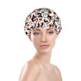 thumbnail image 3 of Kdxio Christmas Cat Print Shower Cap for Women,Elastic and Reusable,Double Waterproof Layers Bathing Hat, 3 of 9