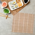 thumbnail image 3 of Dayesque 2pcs Japanese Sushi Bamboo Rolling Mats 24cm Carbonized Natural Bamboo Mat for Sushi Home Gatherings, 3 of 8