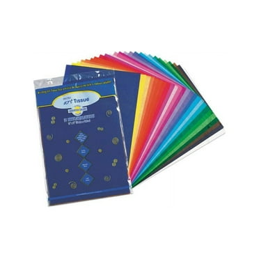 Spectra Deluxe Bleeding Tissue Paper, 12 x 18 Inches, Assorted Colors, Pack of 50