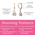 thumbnail image 3 of Cate & Chloe Alessandra 18k Rose Gold Plated Earrings with Simulated Diamond Crystals for Women, 3 of 10