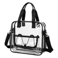 thumbnail image 2 of Clear Tote Bag Stadium Approved, Large Heavy Duty Transparent Bookbag Crossbody Handbag for Games & Work, 2 of 9