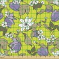 thumbnail image 2 of Vintage Sofa Upholstery Fabric by the Yard, Romantic Pattern with Blossoming Tiny Magnolia Flowers and Drooping Fall Leaves, Decorative Fabric for DIY and Home Accents, Multicolor by Ambesonne, 2 of 5
