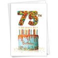 thumbnail image 1 of NobleWorks - 75th Birthday Card Funny - 75 Year Old Humor Notecard, Mile Birthdays Celebration - Big Day 75, 1 of 5