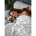thumbnail image 6 of Twin Size Flat Sheet Only, Boho Gray Flower Soft Brushed Microfiber Bed Sheets, Vintage Farmhouse Leaf Spring Plant Hotel Quality Breathable Bedding Top Sheet, Easy Care, 66"x96", 6 of 9