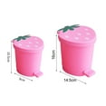 thumbnail image 6 of Trash Can Large-Capacity Good Weight Capacity Exquisite Shape Convenient High Durability Decorative Plastic Strawberry Style Waste Basket Garbage Container Home Supplies, 6 of 8