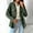 Green, variant on Women's Pure Color Loose Denim Jacket With Sleeves 3x Denim Jacket Light Jackets for Women Jacket for Juniors Lace up Jean Jacket Crop Denim Jacket Petite Jean Jackets for Women Long Sleeve Button