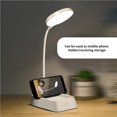 thumbnail image 3 of Lámpara De Escritorio Brillante, Luz De Escritorio Con Soporte Para Teléfono, Luz De Mesa Para El Cuidado De Los Ojos, Lámpara De Mesa Portátil, Luz De Lectura Ajustable Para El Hogar Methold HA020715-00, 3 of 7
