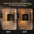 thumbnail image 2 of 2 Pack Cylinder Lamp Shades, SWAIFDEE Star Metal Lamp Shades,Small Black Lampshade Replacement for Lighting Fixture, 4.75x5in Small Table Lampshades Wall Lampshade, 2 of 7