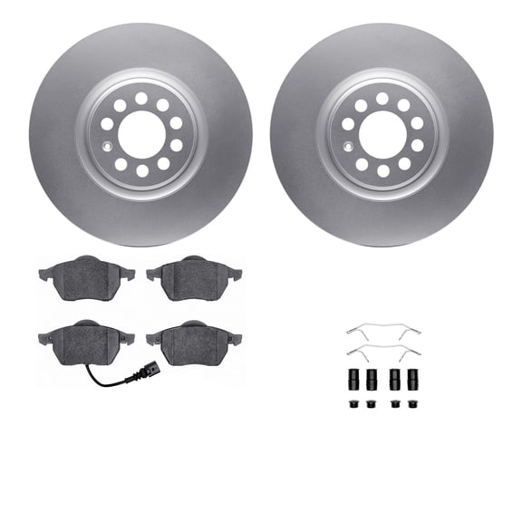 Dynamic Friction Company Front Geospec Brake Rotors with 5000 Advanced Brake Pads includes Hardware 4512-74107