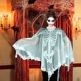 thumbnail image 3 of Poncho de esqueleto de Halloween, capa suelta, suave y exquisita, para fiestas de Halloween, disfraz para escenario, accesorio de fotografía, 3 of 9