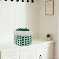 thumbnail image 4 of B Christmas Covered Storage Box With Woven Grid Texture, Green Bow Lid And Soft Material For Snack Organization And Home Decor, 9.0X9.0X6.0In 0.8Lb, 4 of 7