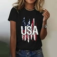 thumbnail image 7 of KALE 4th of July Short Sleeve Shirts for Women American Flag Patriotic 2D Independence Day Print Casual Sports T Shirt Y2K Clothes Black XL, 7 of 7