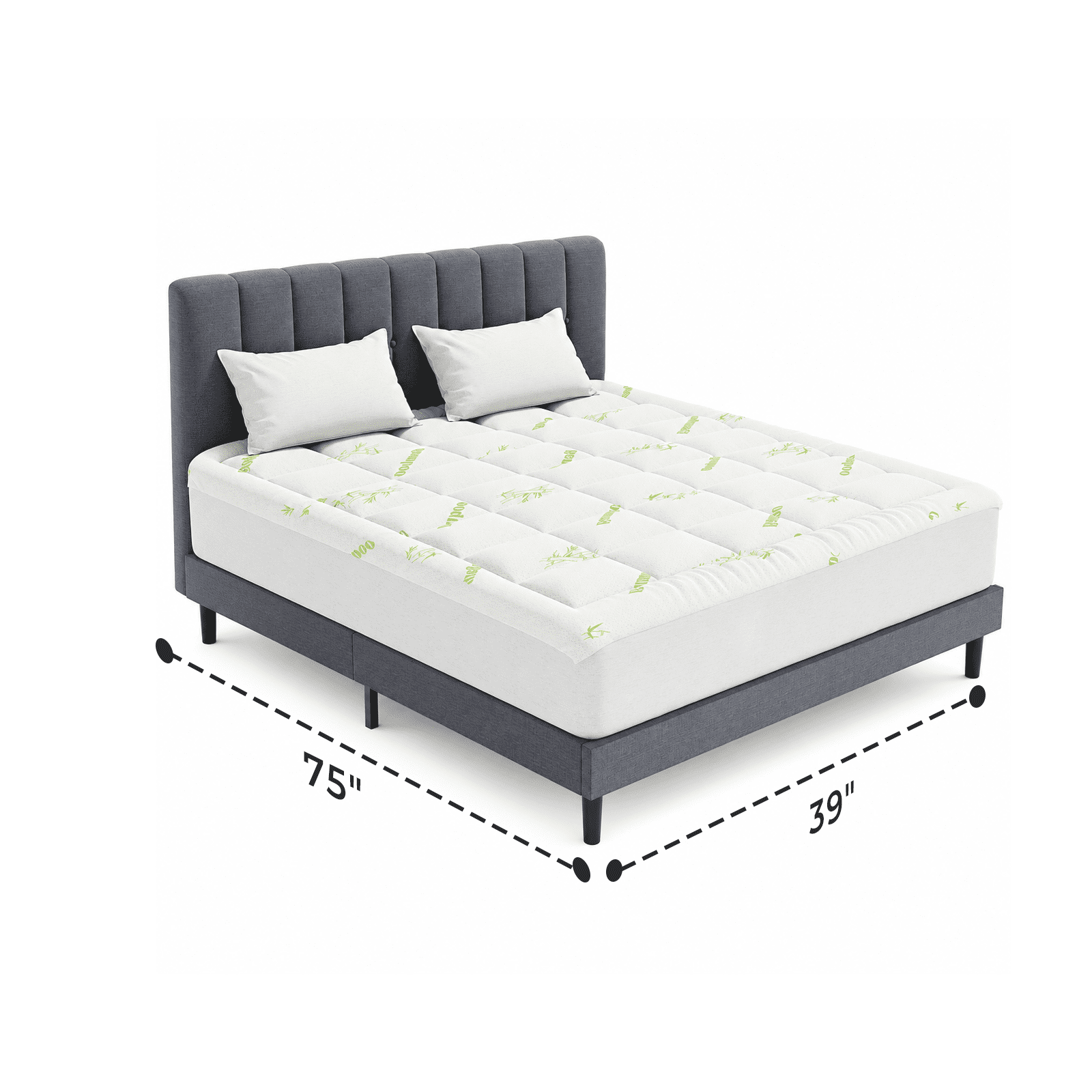 Alvantor Mattress Protector, Breathable Mattress Cover Twin/Full/Queen/King Size Bed, Cooling 3D Air Fabric Bed Pad Cover, Deep Pocket 8"-21"