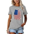 thumbnail image 2 of Anbech Womens American Flag T Shirt Love 4th of July USA Star Stripes Shirts Short Sleeve, 2 of 6