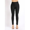 thumbnail image 3 of Ofenti Shiny Leggings for Women High-Waist Neon Tights for Parties & Raves, 1X Black, 3 of 8