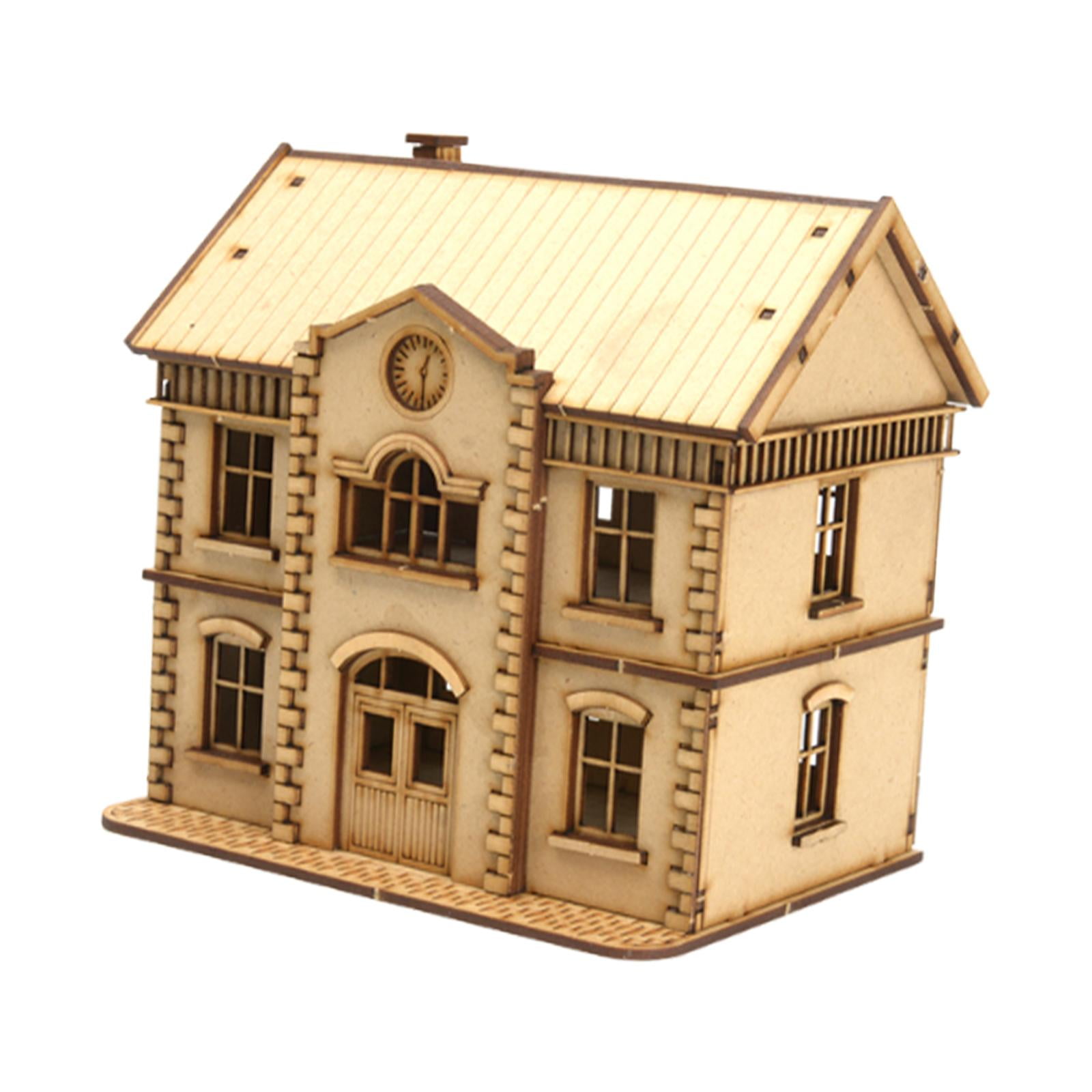 Building Models House Diorama Kits Wooden Material 1/72 Scale Collectible Educational Hobby Decor for Adults