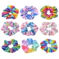 thumbnail image 1 of 9pcs Colorful Hair Scrunchies Elastics Bobbles Hair Bands Hair Tie Ropes, 1 of 7